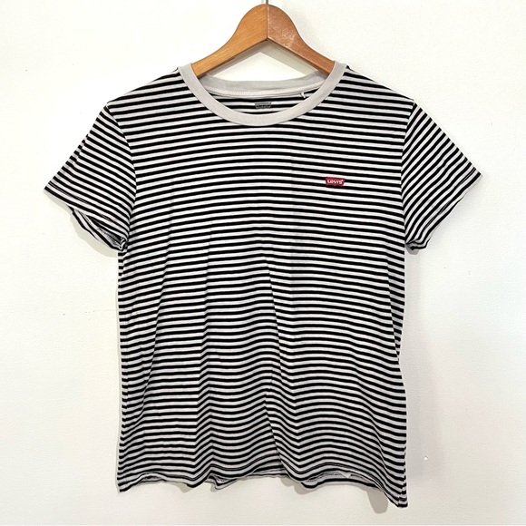 LEVIS Perfect Crew Stripped Tee - Picture 1 of 4